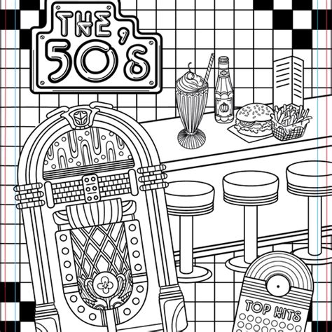 1950's Printable Coloring Pages
