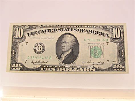 1950 10 dollar bill