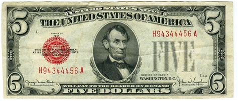 1950 5 dollar bill value