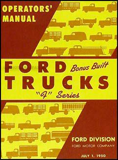 1950 ford pickup and truck owners manual reprint Kindle Editon