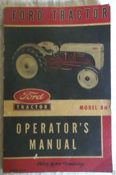 1952 ford 8n owners manual PDF