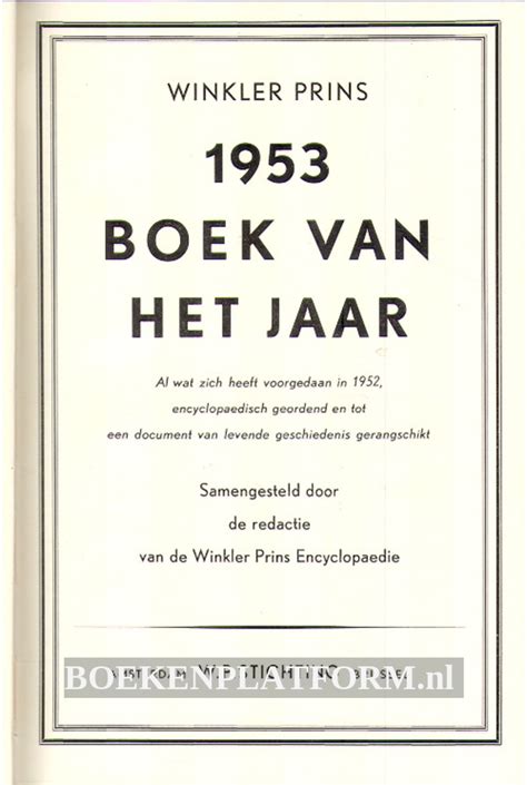 1953 boek van het jaar gebeurtenissen in 1952 Epub