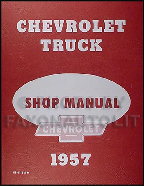 1957 chevy truck shop manual PDF
