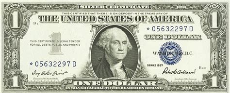 1957 series a silver certificate value