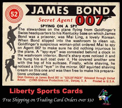 1965 James Bond 007 Trading Card Spying On A Spy 52 Reader