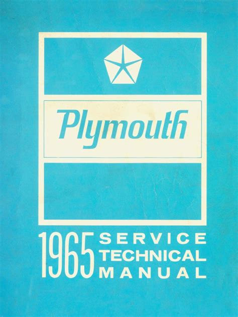 1965 plymouth service manual Reader