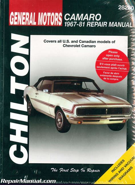 1967 chevrolet camaro service manual Reader