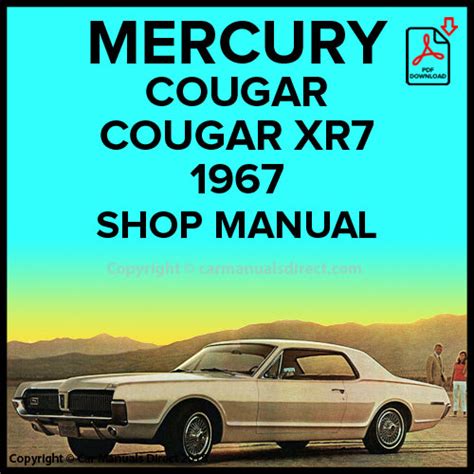 1967 mercury cougar manual pdf Kindle Editon