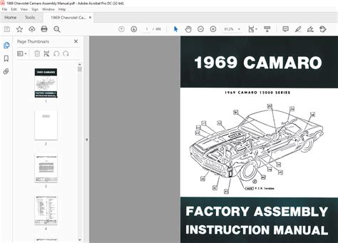 1969 camaro factory assembly instruction manual pdf Kindle Editon