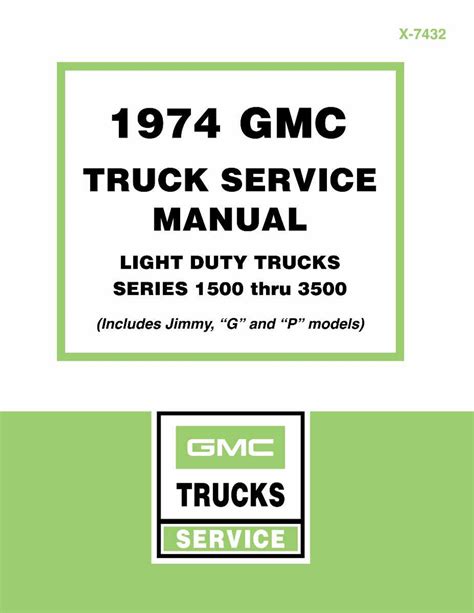 1974 gmc truck service manual download Epub