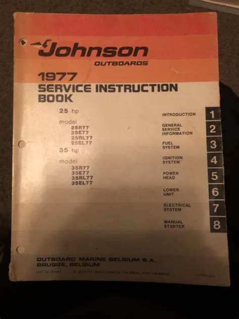 1977 Johnson 25 Hp Outboard Service Manual Ebook PDF