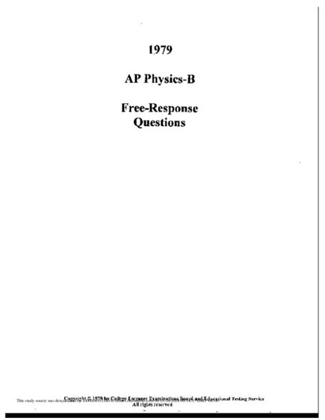 1979 B Ap Chemistry Response Answers Reader