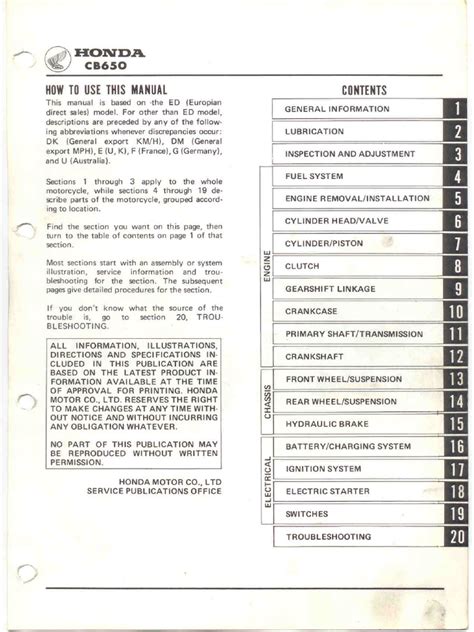 1980 cb650 service manual pdf Reader