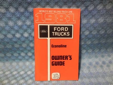 1981 ford econoline van owners manual Doc