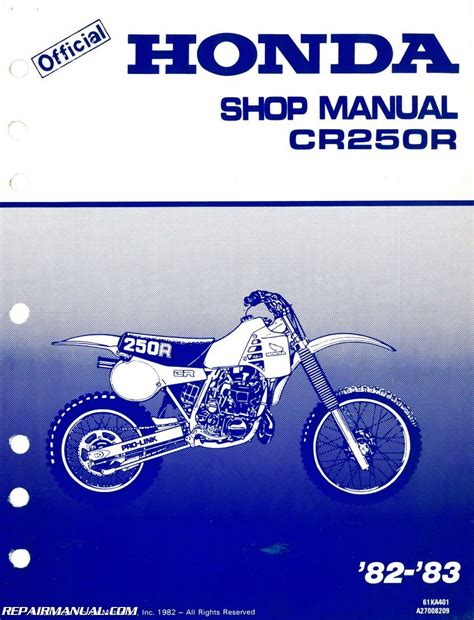 1982 cr250 service manual pdf Epub