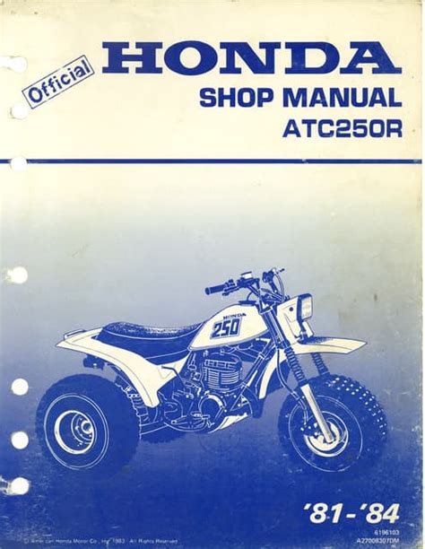 1982 honda 250r repair pdf PDF