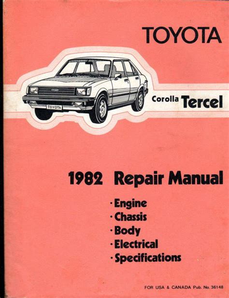 1982 toyota corolla parts user manual Doc