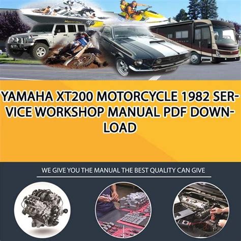 1982 yamaha xt 200 repair manual pdf PDF