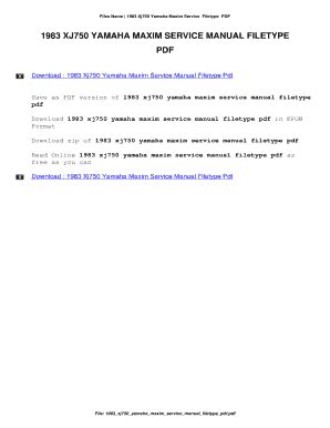 1983 xj750 yamaha maxim service manual filetype pdf Reader
