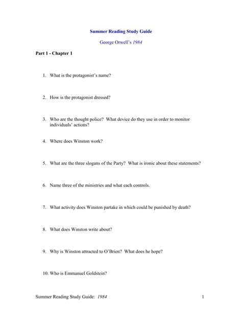 1984 Answers To Study Guide Doc