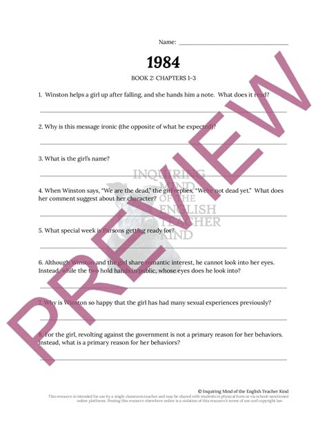 1984 answer key part 3 Reader