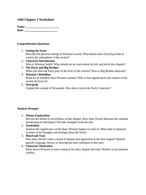 1984 chapter 1 guide answers PDF