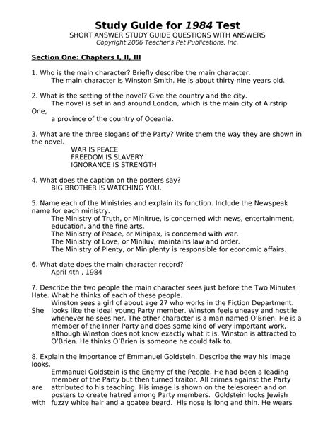 1984 study guide answers Doc