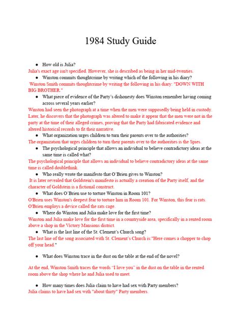 1984 study guide packet Doc
