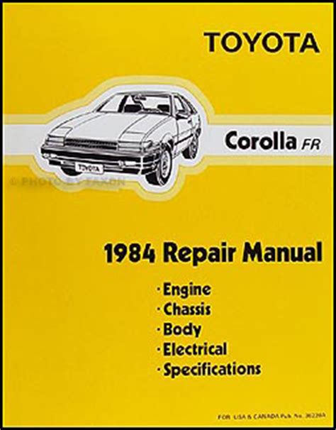 1984 toyota corolla for user guide Epub