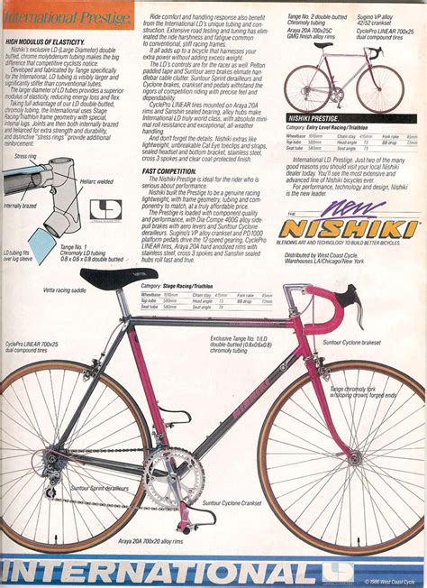 1986 Nishiki Catalog