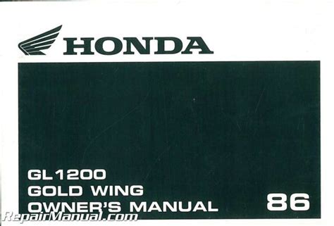 1986 honda goldwing aspencade service manual PDF