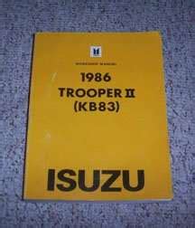 1986 isuzu trooper repair manual PDF