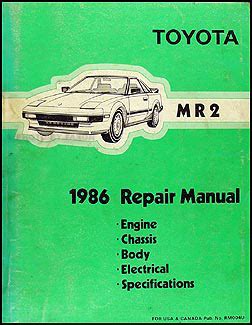 1986 toyota mr2 owners manual Kindle Editon