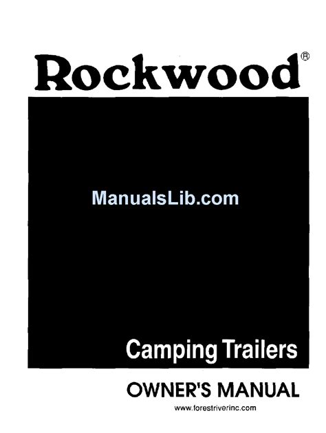1987 Rockwood Camper Manual Ebook Epub