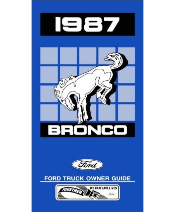 1987 ford bronco ii owners manual pdf Doc