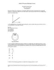 1988 Physics B Multiple Choice Answers Reader