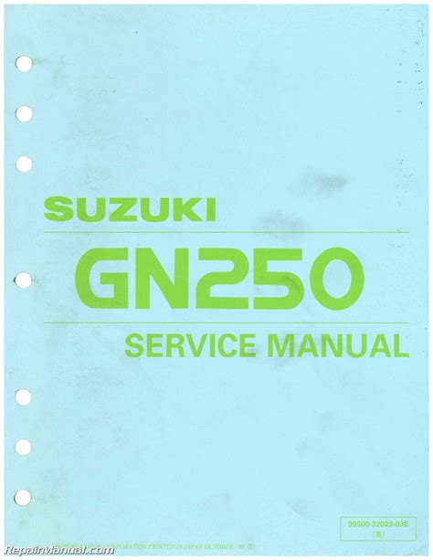 1988 suzuki gn250 service manual Epub