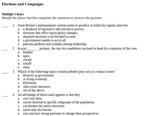 1989 Ap Government Multiple Choice Answers Doc