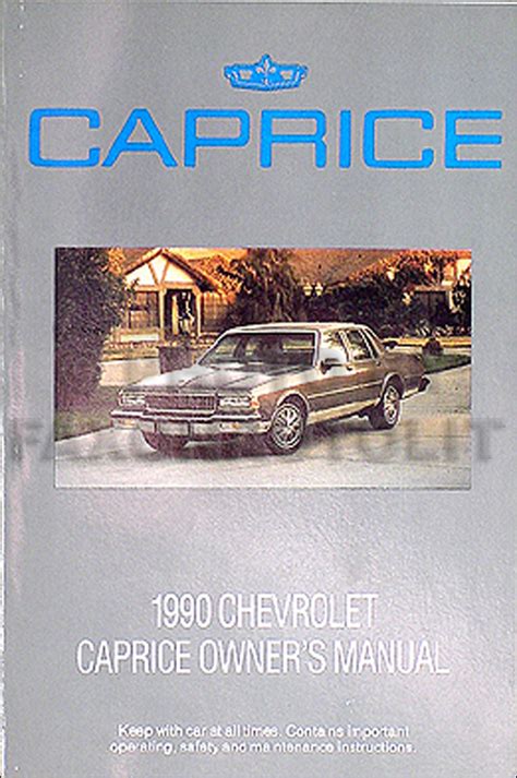 1990 chevy caprice owners manual pdf Epub