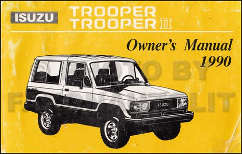 1990 isuzu trooper owners manual Epub