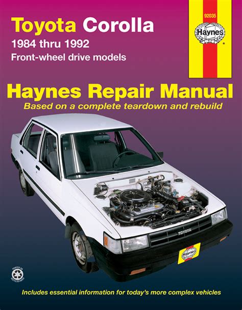 1990 toyota corolla haynes repair manual PDF