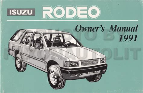 1991 isuzu rodeo manual Doc