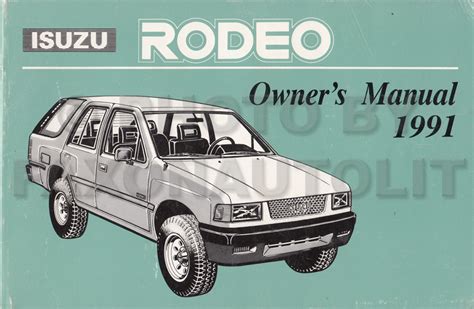 1991 isuzu rodeo repair manual Epub
