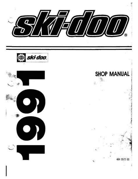 1991 ski doo manual PDF