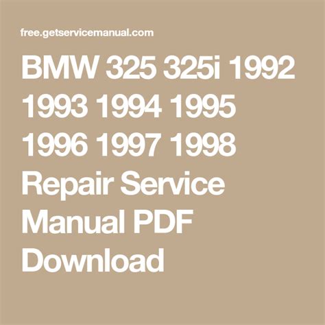 1992 bmw 325i owners manual free download Doc