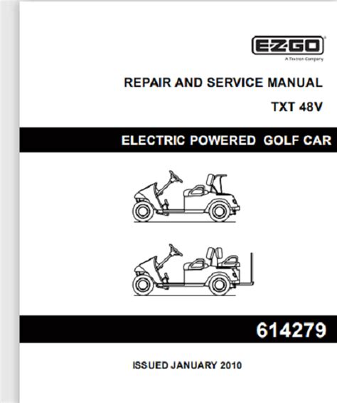 1992 ezgo electric golf cart repair manual PDF