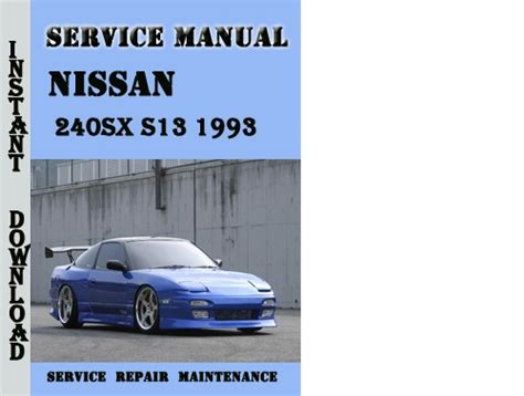 1993 Nissan 240SX/S13 Workshop Manual Ebook Kindle Editon