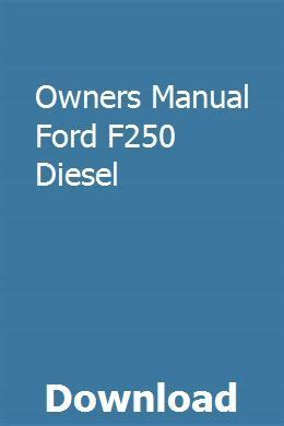 1993 ford f250 diesel repair manual pdf Doc