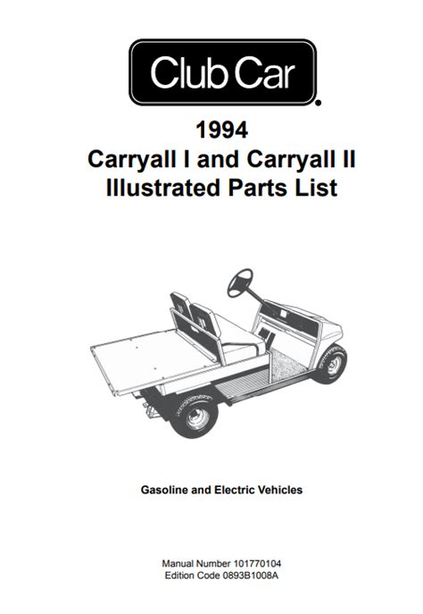 1994 Carryall I And Carryall II Illustrated Parts List - Mobilicab Ebook Reader