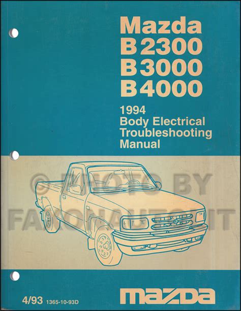 1994 Mazda B3000 Pickup Truck Service Repair Manual 94 PDF PDF
